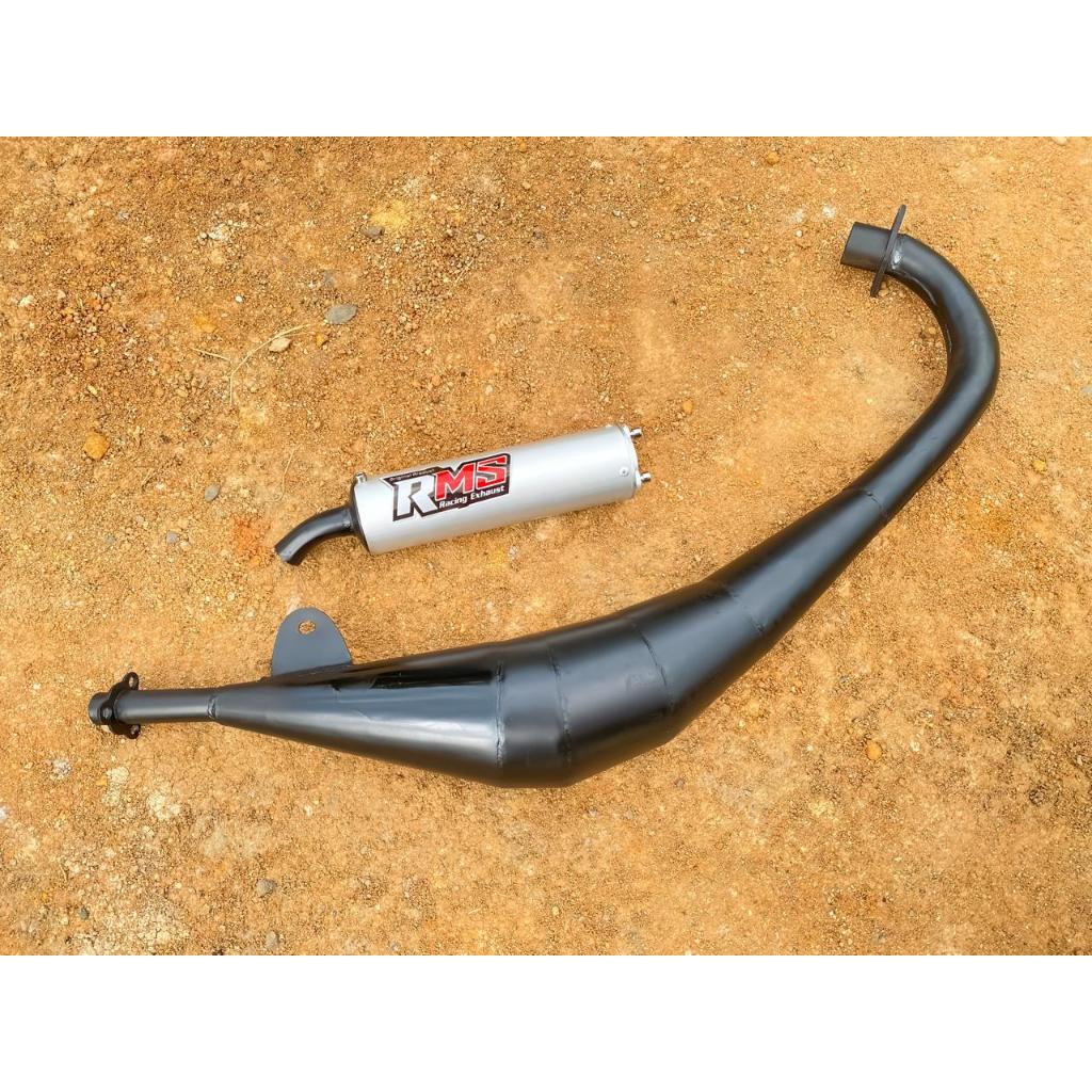knalpot motor standar Racing rxz cat hitam