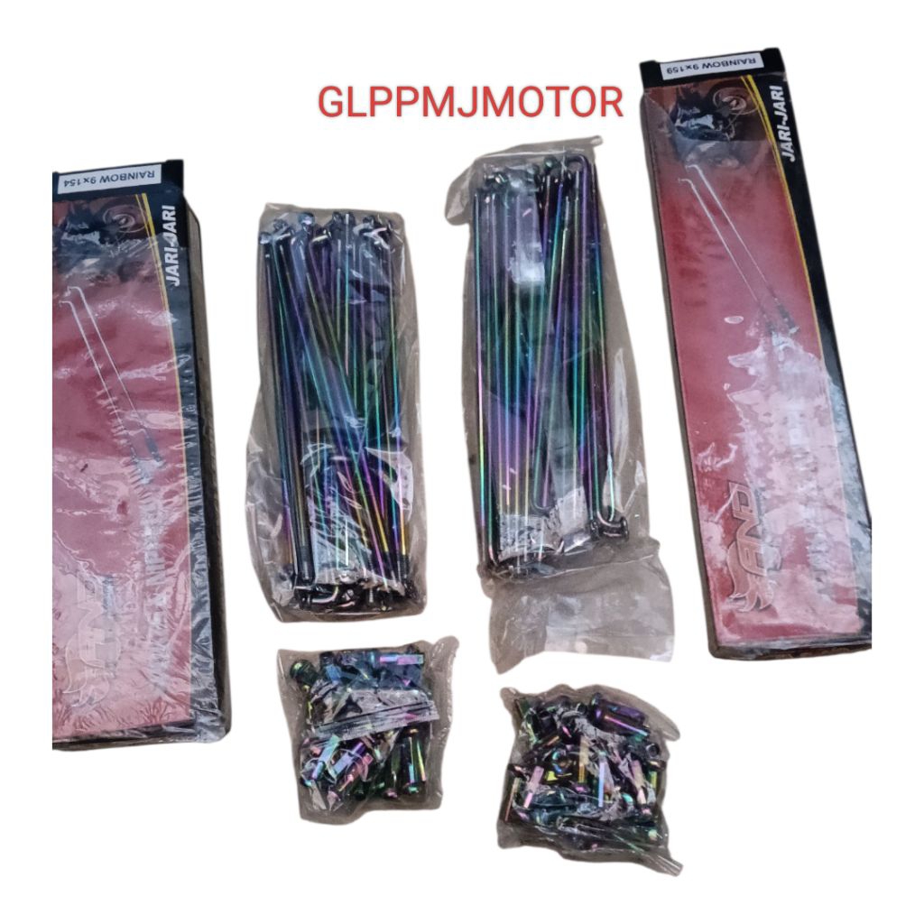 JARI JARI RUJI JERUJI SPOKE RAINBOW PELANGI RING 14 16 17 18 19 21 UKURAN 154 159 164 184 ANTI KARAT