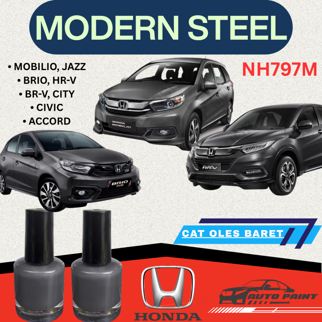 HONDA MODERN STEEL METALLIC CAT OLES PENGHILANG BARET MOBIL LECET ABU-ABU METALIK JAZZ MOBILIO BRIO