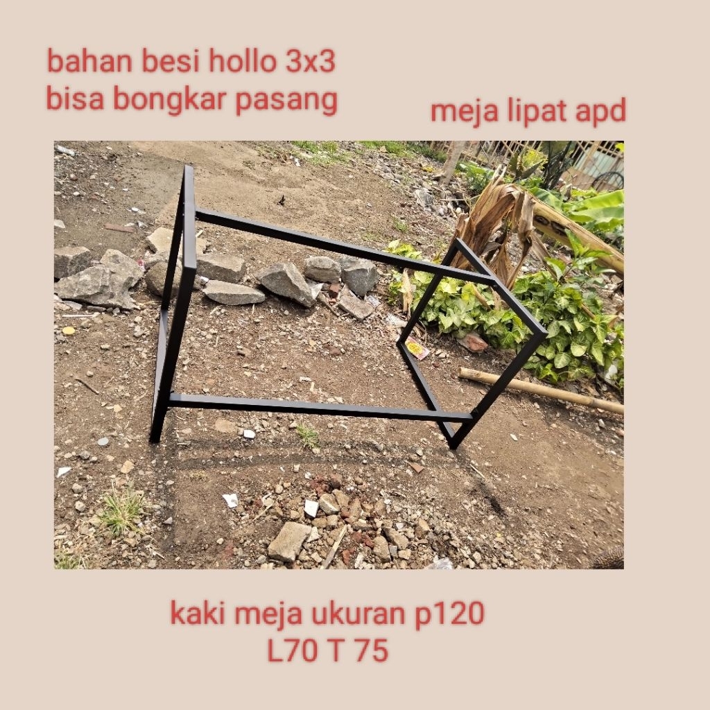 kaki meja kerja/makan ukuran 150 140 100x60 50 120x60x75