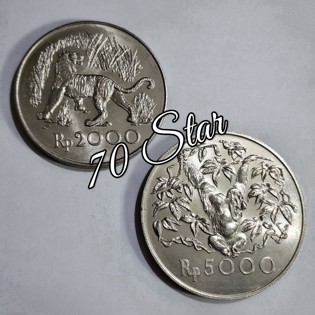 Set Koin peringatan 2000 dan 5000 koin perak 1974