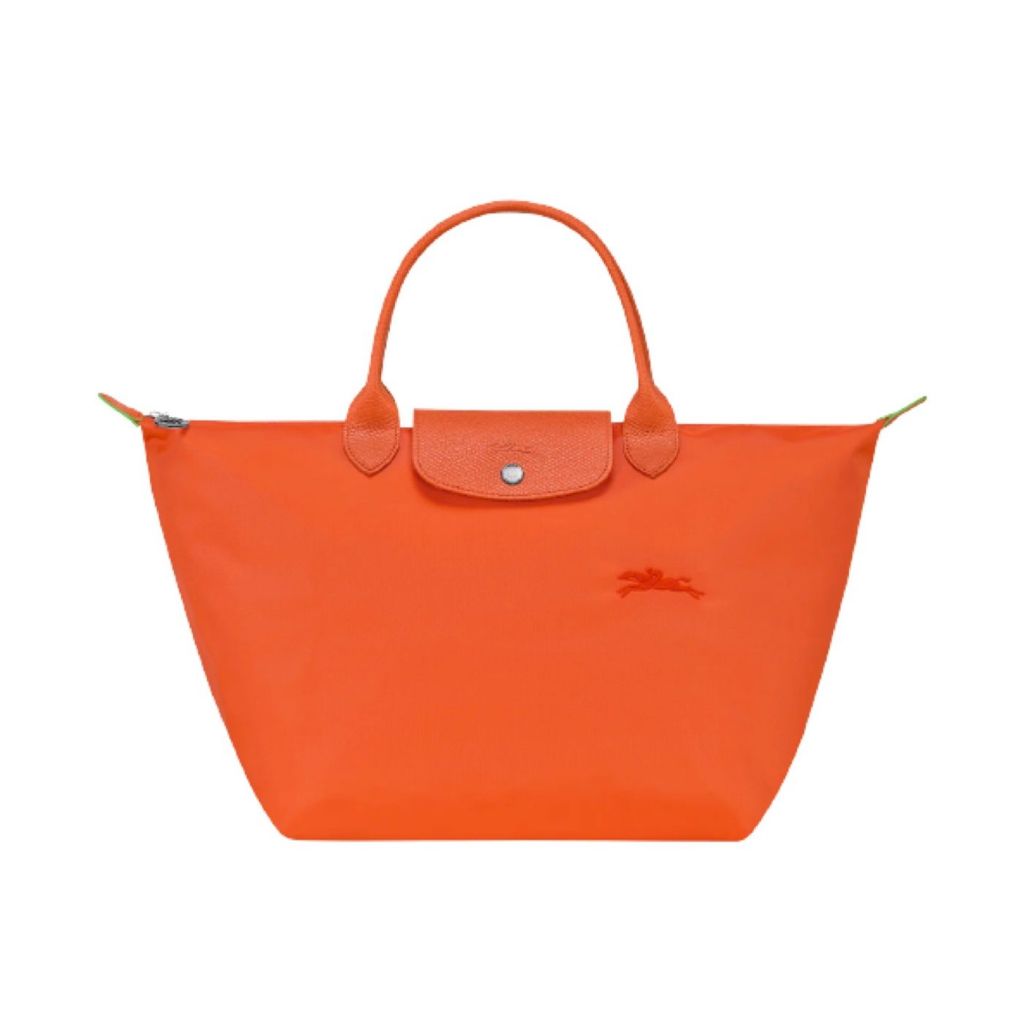 Longchamp Medium Le Pliage Green Top Handle Bag