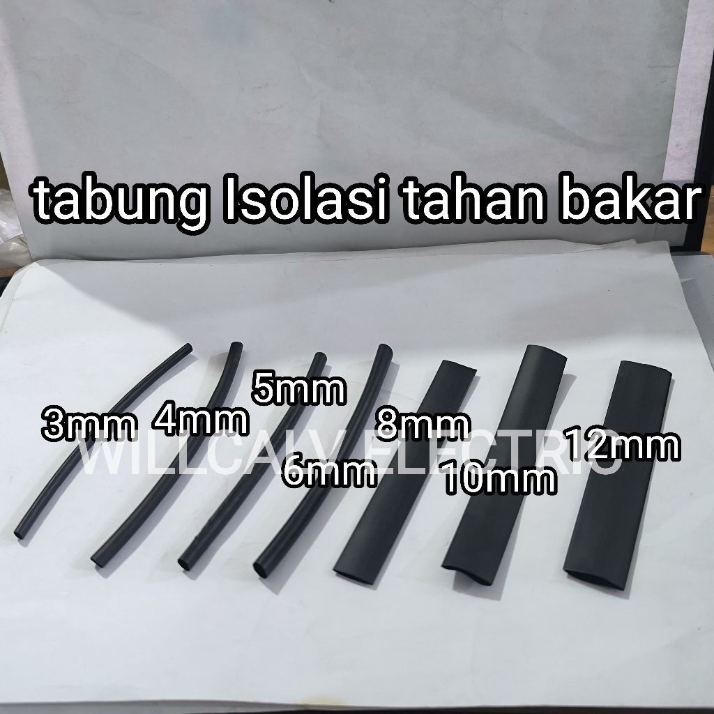 harga permeter Isolasi bakar / selongsong isolasi bakar / tabung Isolasi bakar 3mm 4mm 5mm 6mm 8mm 1