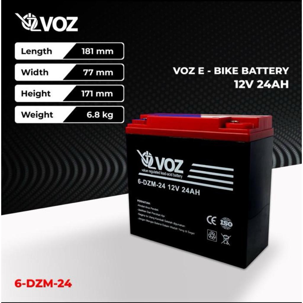 VOZ Battery FM 12-24 (12V 24AH) VRLA