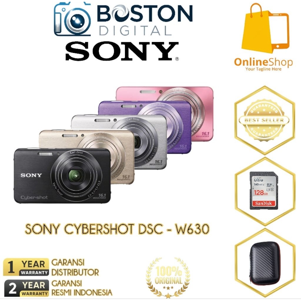 CAMERA SONY CYEBERSHOT DSC - W630 / CAMERA DIGITAL SONY DSC - W630