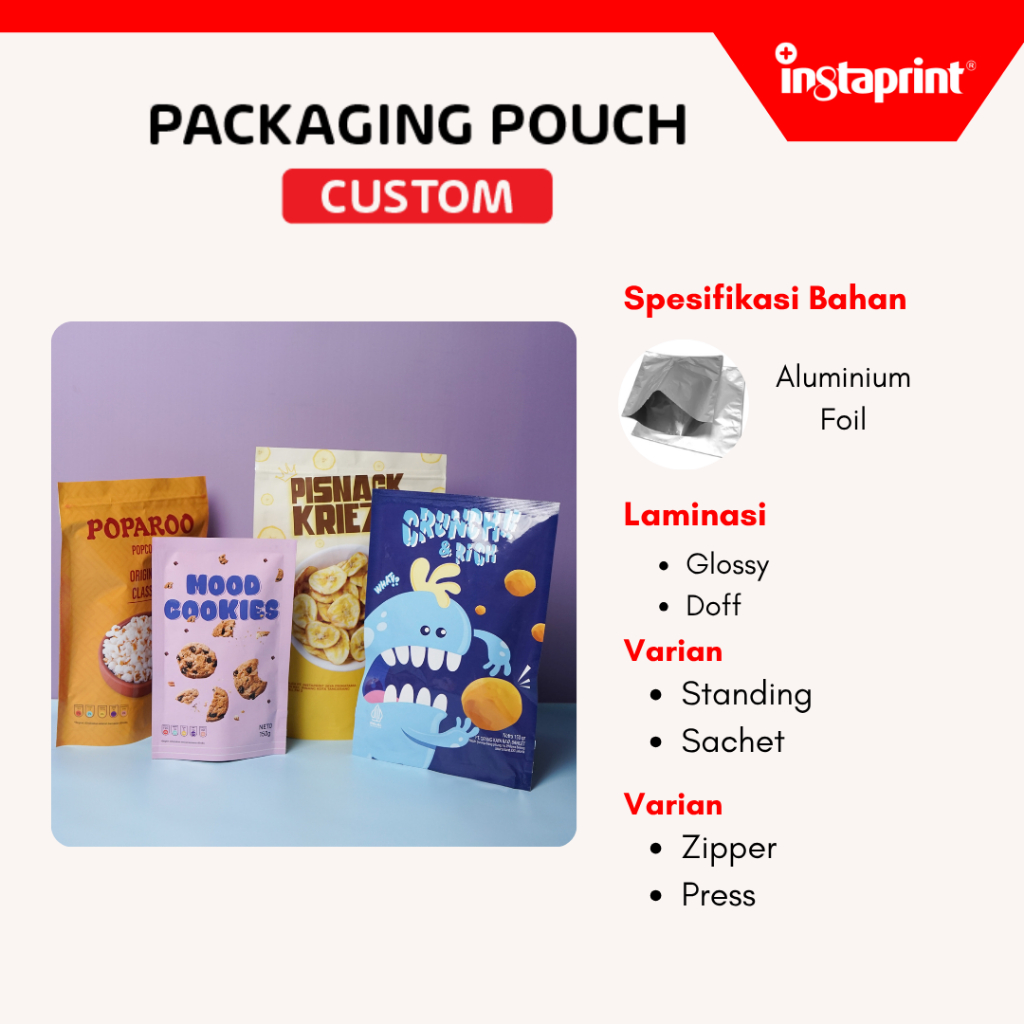 CUSTOM STANDING POUCH I Cetak Kemasan Custom Standing Pouch ZIPPER & PRESS