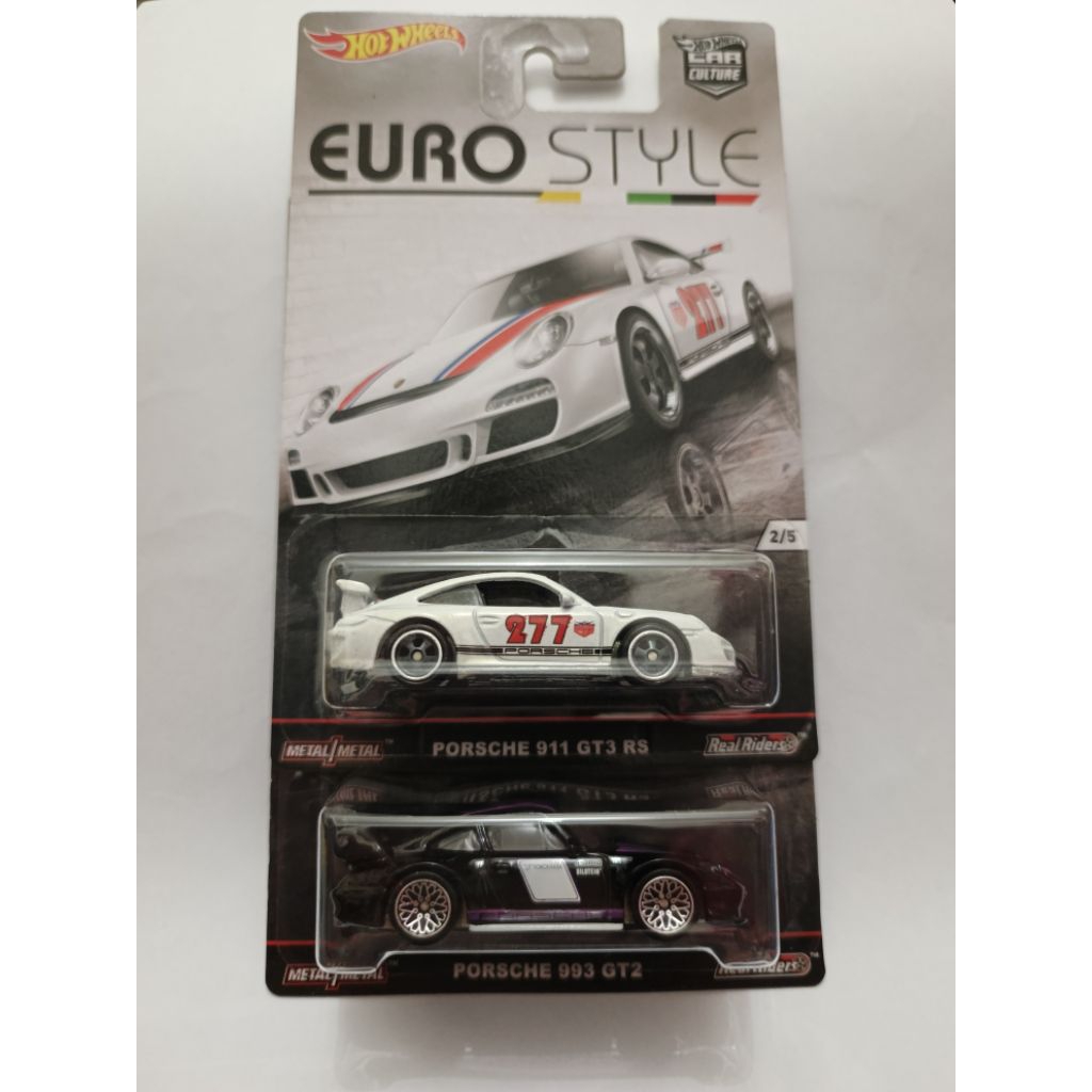HOTWHEELS EURO STYLE SET PORSCHE 993 GT2 DAN PORSCHE 911 GT3 RS