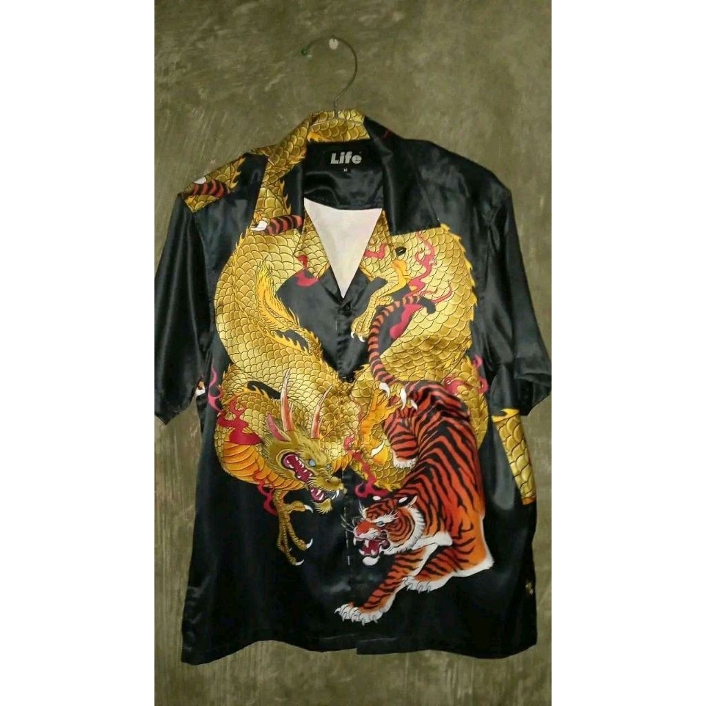 sukajan dragon velvet x kemeja hawai velvet