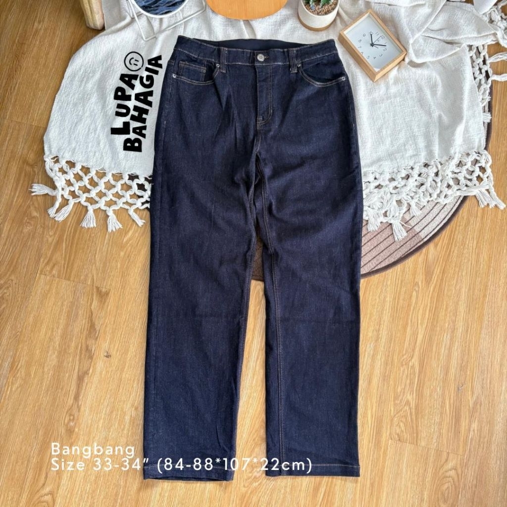 BANGBANG Indigo Blue Baggy Jeans Long Pant size fit 33-34”  • 100% Original (Celana Panjang)