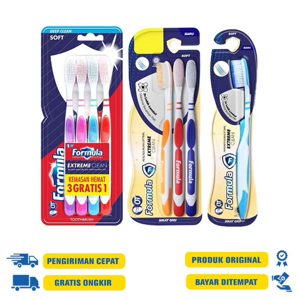 Formula Sikat Gigi Extreme Clean (Bulu Halus)