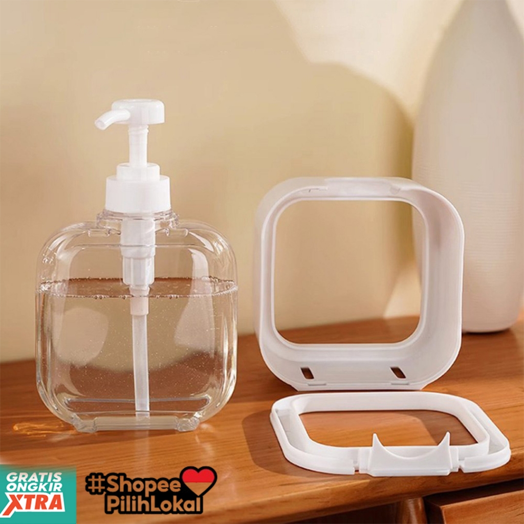 Tempat Sabun Cair Botol Pump Sabun Cair Refil Kamar Mandi  Transparan Aesthetic [Beli 2 Lebih Hemat]