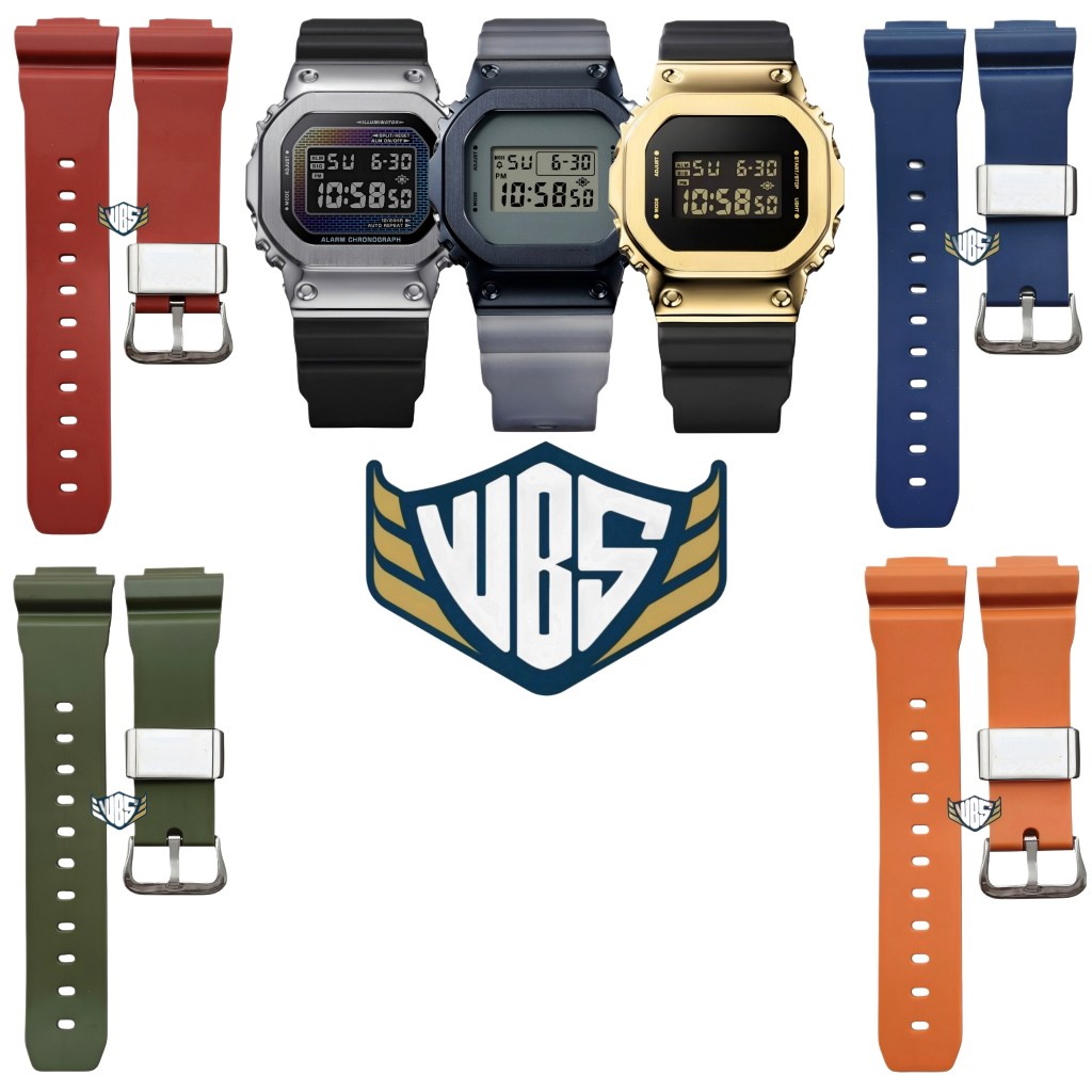 Tali Jam Tangan G-Shock GM-5600 Replacement Strap Rubber G-Shock GM5600 8156.16