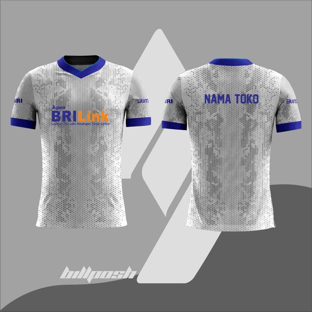Kaos Agen Brilink Putih Kaos Brilink Bri Bumn Printing Custom Nama Toko Sendiri Desain Sendiri