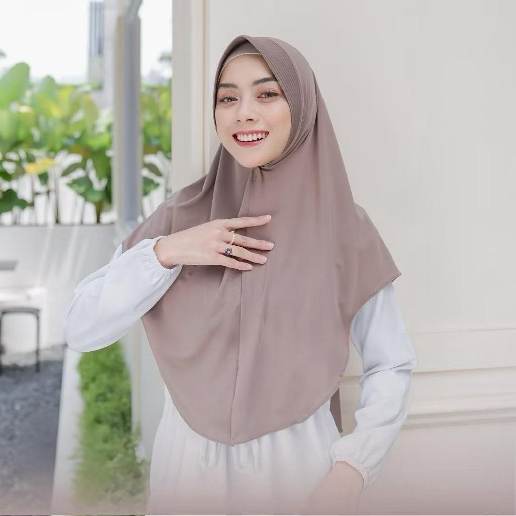 Hijab Bergo Pet Tebal Size L /Jilbab Instan Pet Tebal BERGO L BISA GROSIR PREMIUM || BERGO HAMIDAH B
