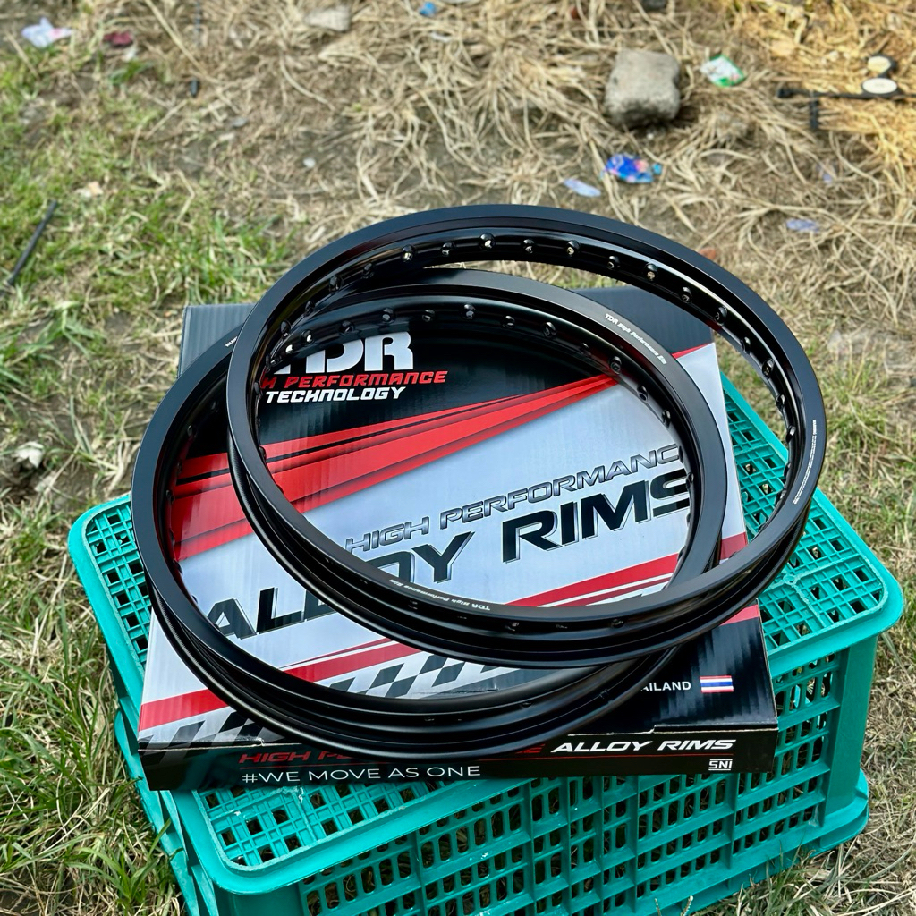 VELG W SHAPE TDR HITAM GLOSY RING 17 160 185