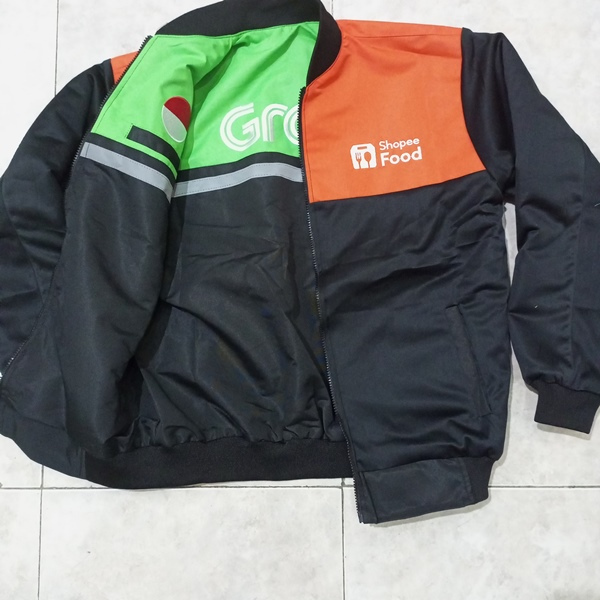 JAKET GRAB SOPI HIJAU HITAM KEREN