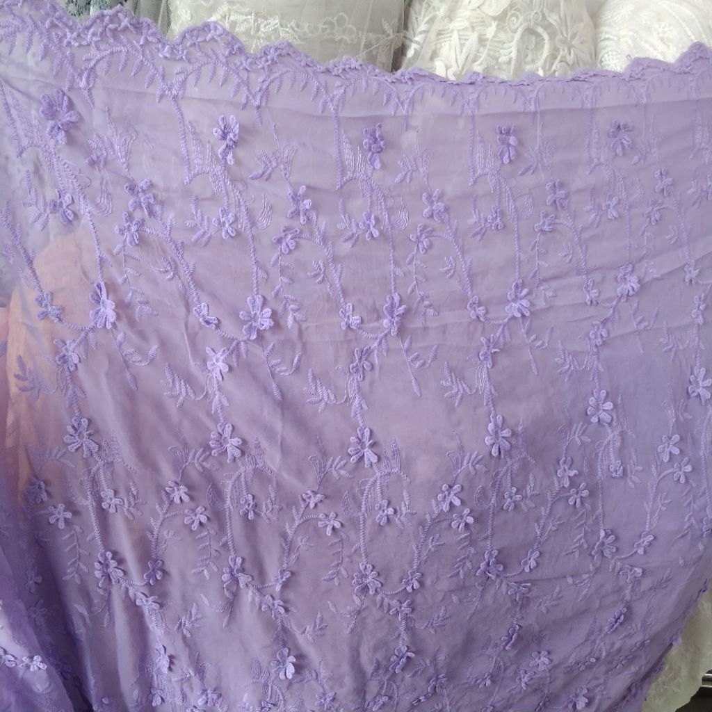 Kain sifon bordir | Harga/0,5m | bahan sifon bordir impor | bahan sifon bordir | kain sifon bordir..