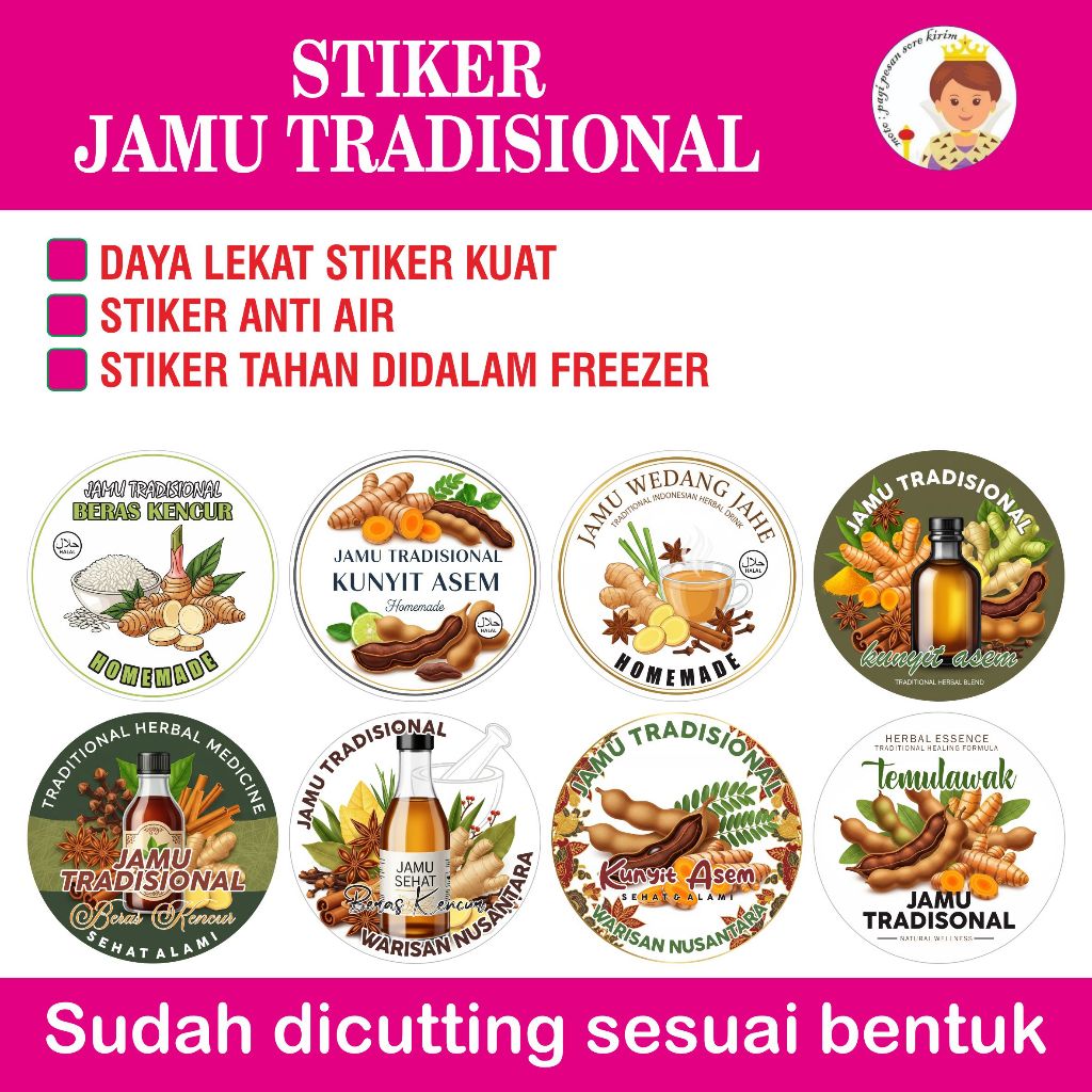 STIKER JAMU STIKER LABEL JAMU GELAS CUP