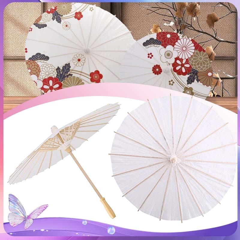 Payung Kertas 60 Cm Payung Putih Kertas Payung Kertas Dekorasi Payung Kertas Payung Lukis Untuk Dilu