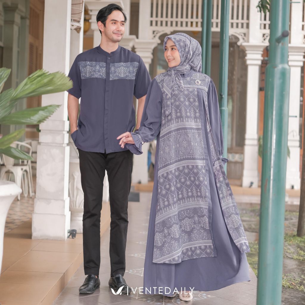[NEW] SETELAN PRIA & WANITA STEVIA COUPLE BY VENTEDAILY // DAISY BY KALALOVA // FASHION MUSLIM KEKIN