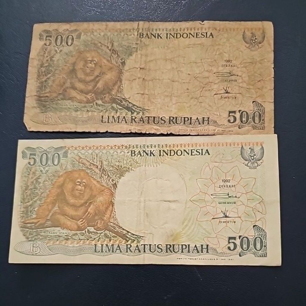 Uang kuno Rp 500 Monyet 1992