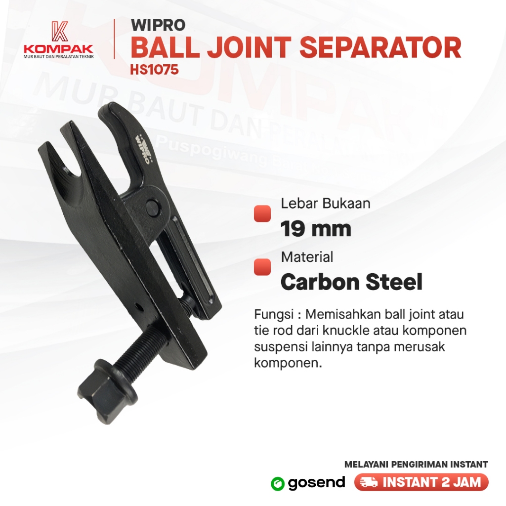 TREKER TIEROD BALL JOINT BALLJOINT SEPARATOR WIPRO HS1075