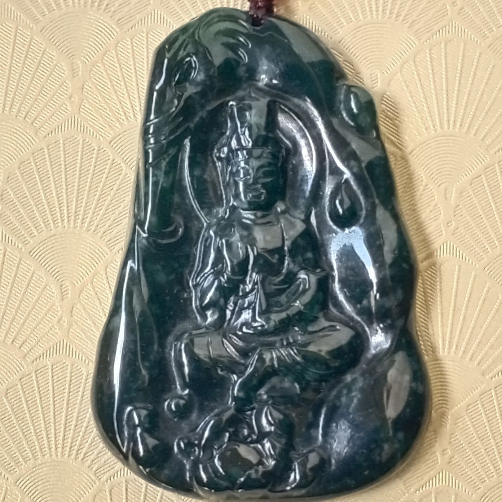 Giok Guatemala Liontin Guan Yin Big Size