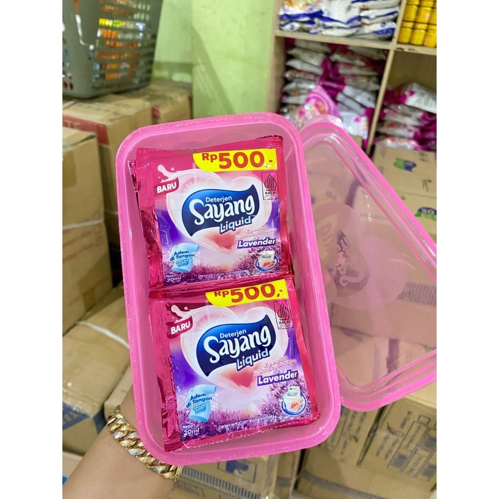 free box Sayang detergent cair isi 24 sachet