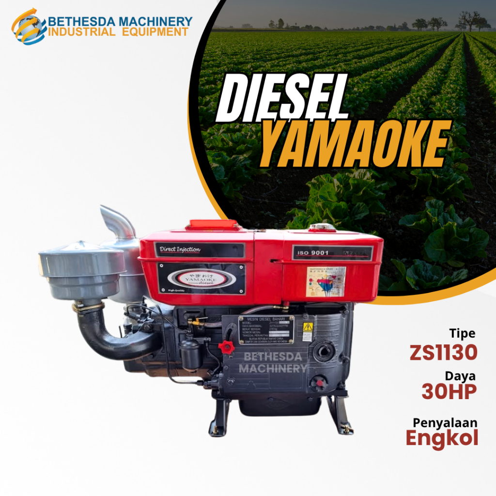 Diesel 30 HP ZS 1130 Yamaoke Mesin Penggerak Solar 30 PK Engkol