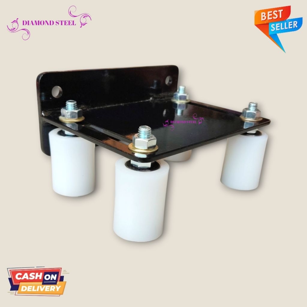 Bracket roller pagar dudukan roda atas pagar penuntun pintu pagar