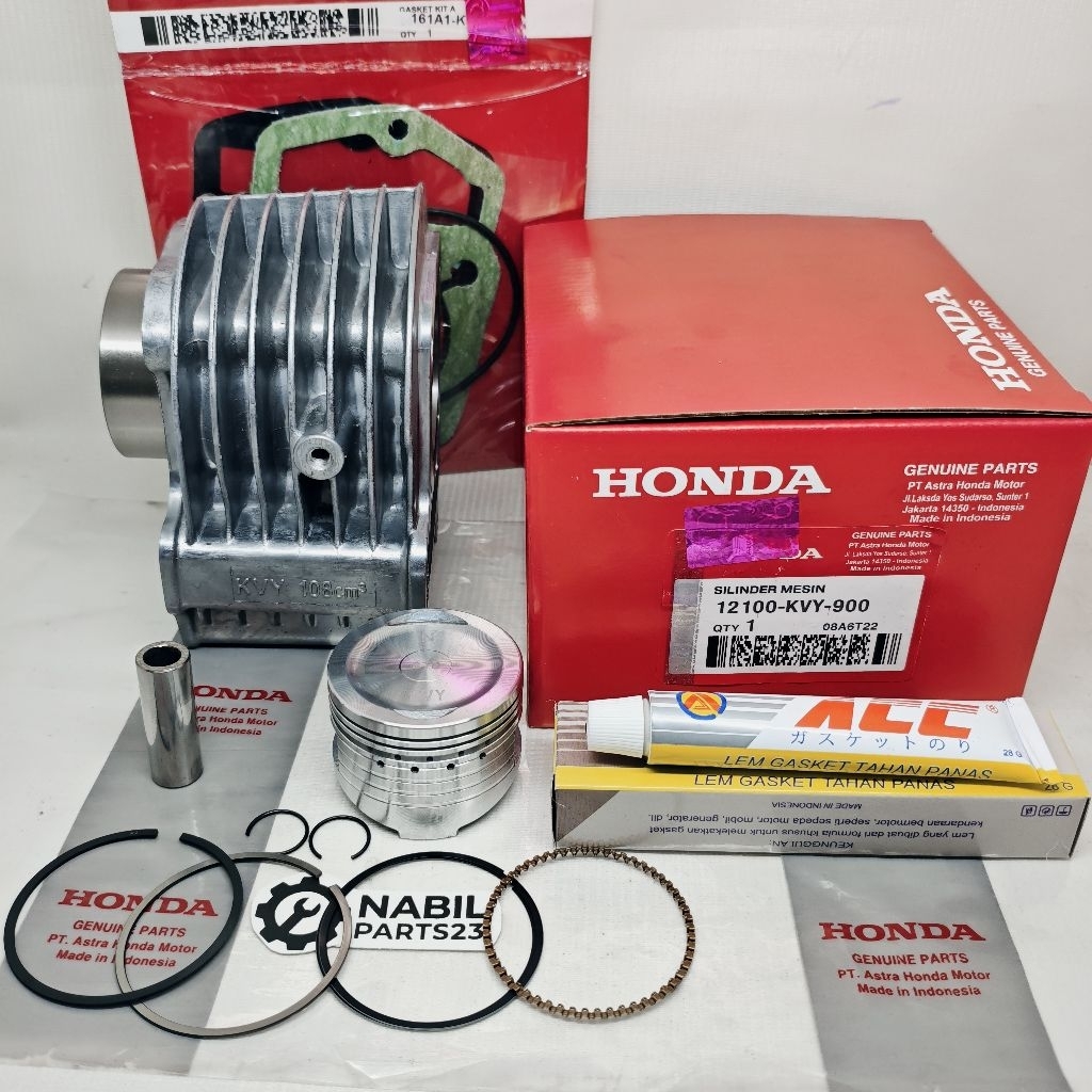 BLOK SEHER ASSY KVY TOP SET LEM HONDA BEAT SPACY SCOOPY KARBU LAMA SILINDER MESIN ORI