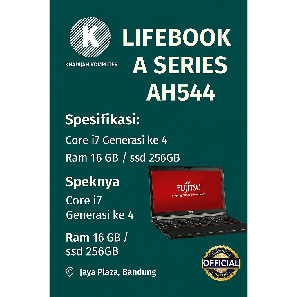 Laptop Fujitsu Lifebook A series AH544 I core i7 gen 4 I Ram 16gb ssd 256gb I dual vga Nvidia GeForc