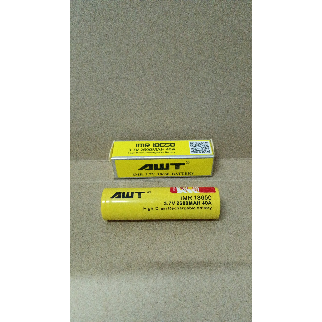 7768 baterai batrai battery awt imr18650 imr 18650 3.7v 2600mah