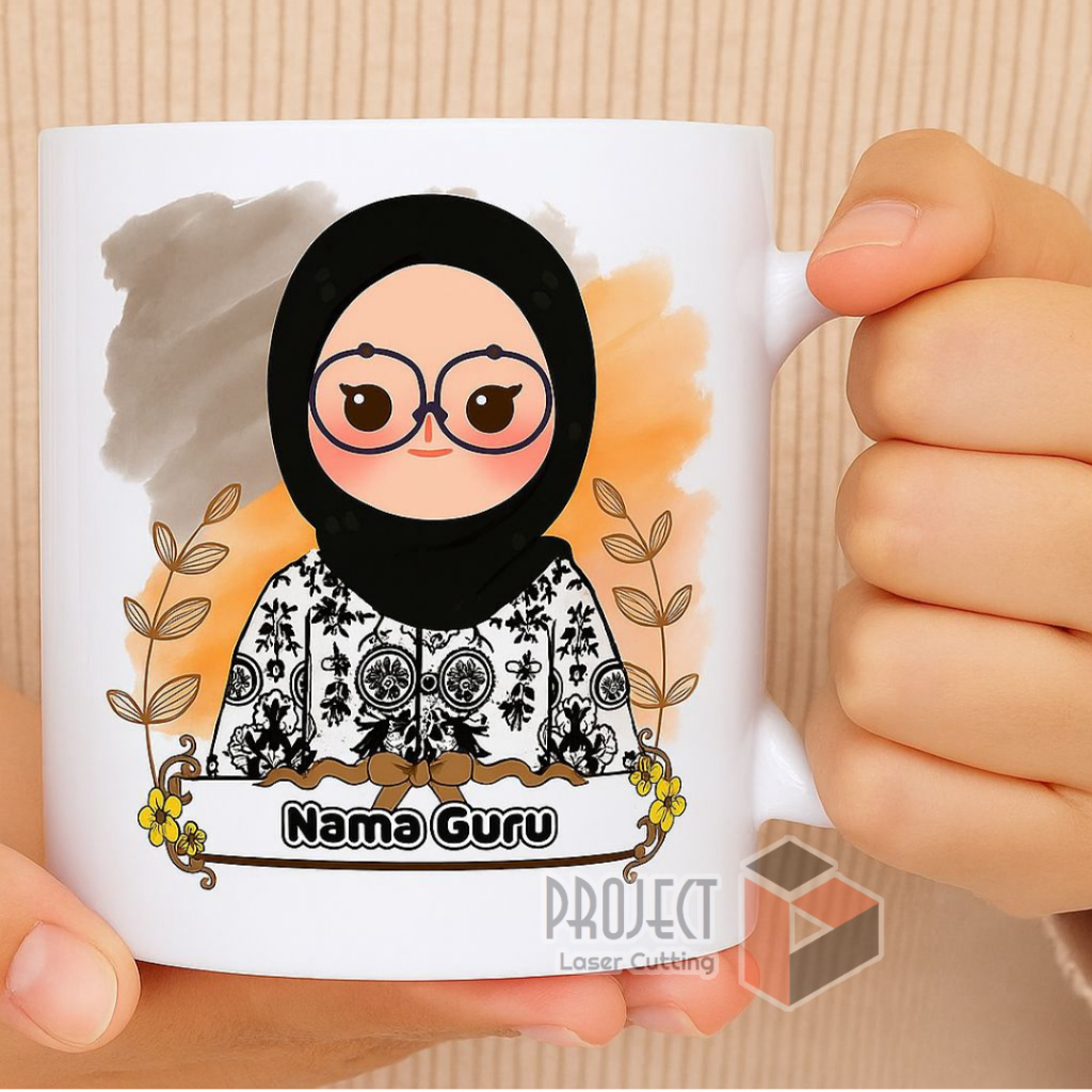 Mug Custom Tema Guru / Kado Guru / Hadiah Guru - terima kasih guru /gift hari guru/ kado murah hari 