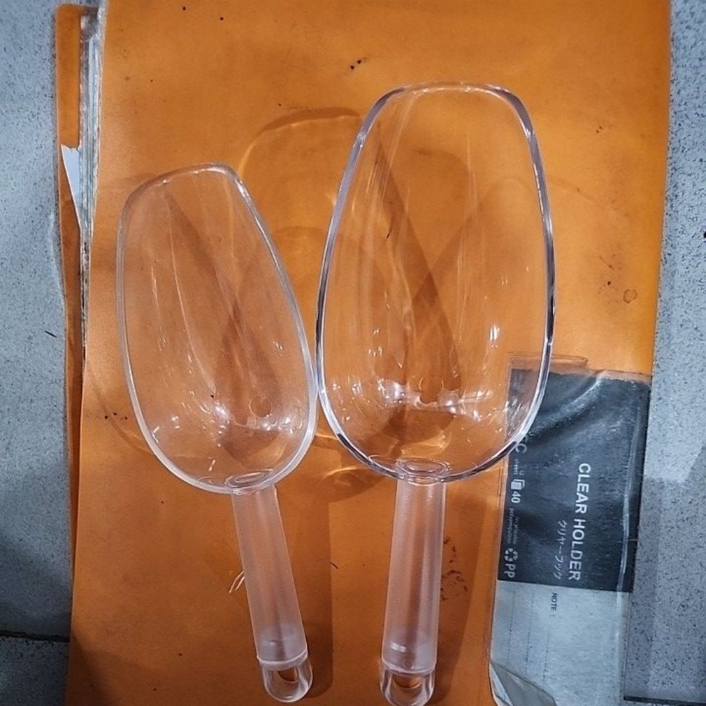 sekop es batu sekop tepung sendok es ciduk es batu transparan scoop ice akrilik