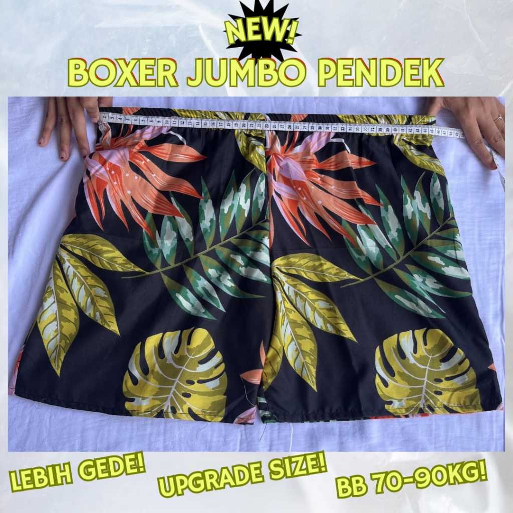 [JUMBO PENDEK] Celana Kolor Pendek Motif Best Seller Pria/Wanita untuk bb 70-90kg  Bahan katun Premi