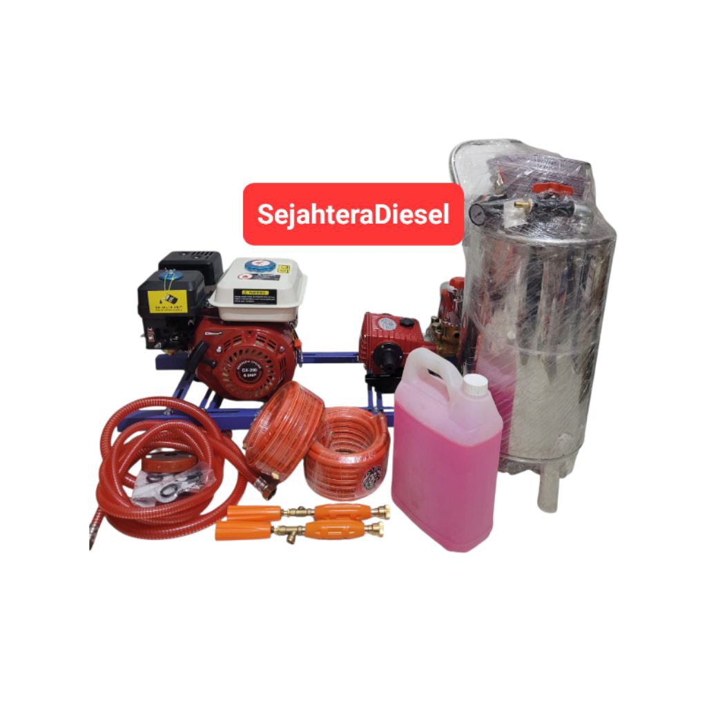 Paket Lengkap Mesin Cuci Motor&Mobil Mesin GX200  Tabung Salju Snow Foam Rangka Tebal