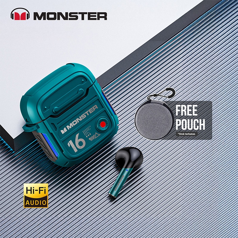 Monster XKT16 Bluetooth TWS Headset Earbuds Headphone