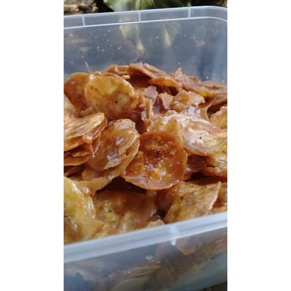 keripik pisang karamel/kripik pisang manis 250gr