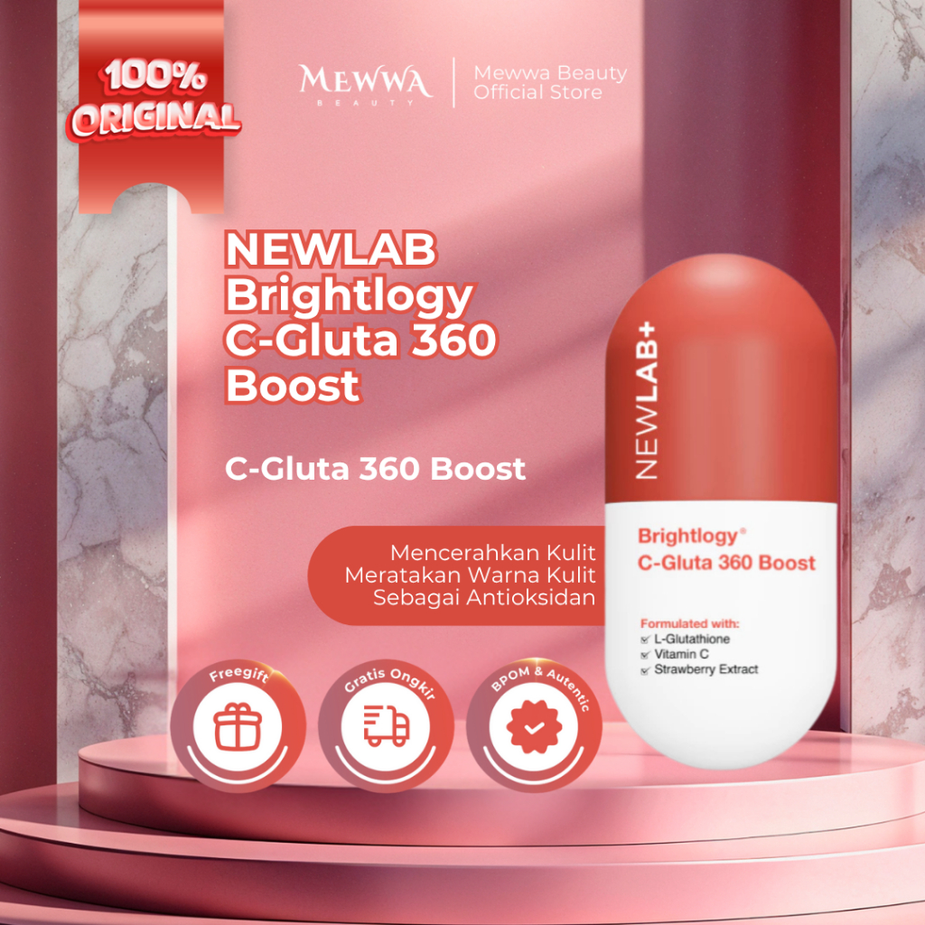 Mewwa Beauty 🩷 NEWLAB Brightlogy C-Gluta 360 Boost || Minuman Glutathione untuk Pemutih Badan || Glu