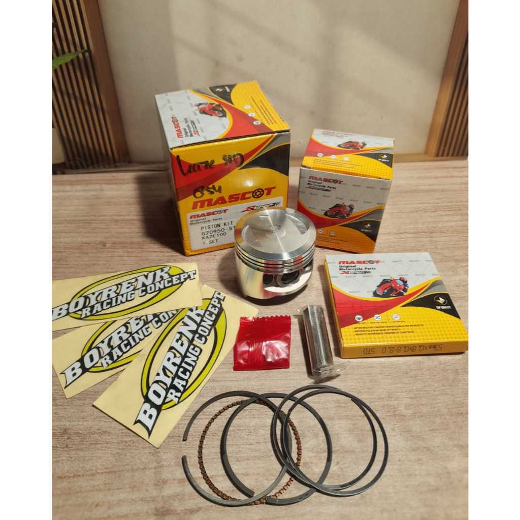 Paket Piston Kit Seher Kaze KAZE Pen 13 Ov Std 25 50 75 100 125 150 175 200 Merek MASCOT - BOYRENK M