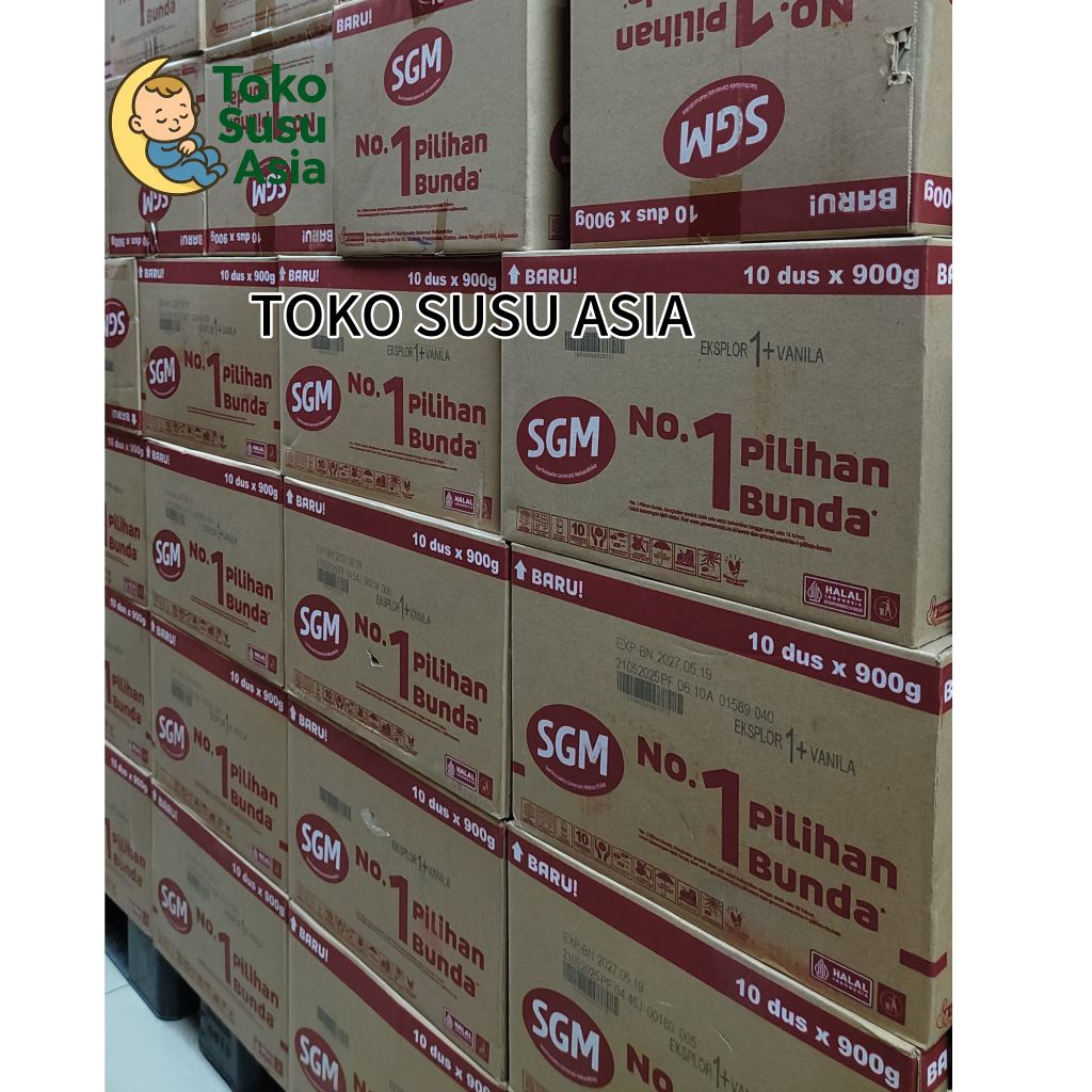 SUSU SGM 1+ 3+ VANILA MADU 900GR 1 KARTON ISI 10 BOX