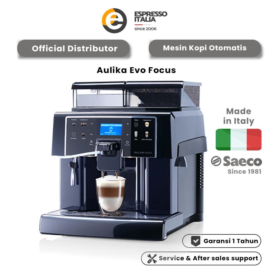 Mesin Kopi Otomatis Philips Aulika EVO Focus, Hitam dengan Cat Biru, 2500 ml, 1400 W