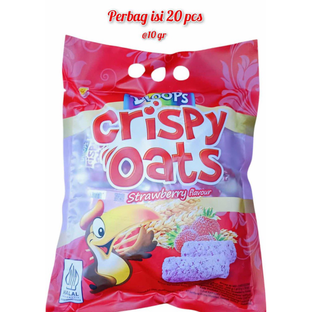 D’LOOPS CRISPY OATS ISI 20 BUNGKUS | OATS STRAWBERRY