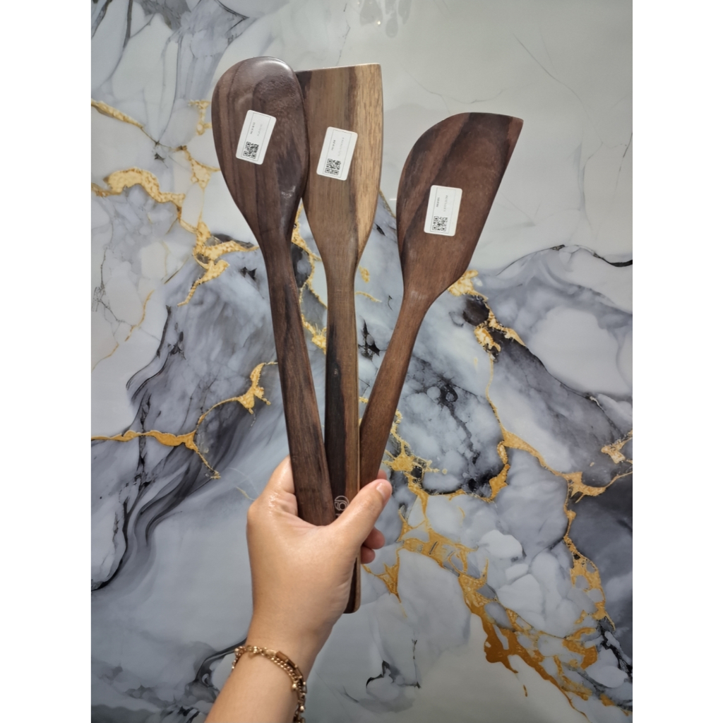 Pero Wooden Spatula Set / Spatula Kayu Set off 3pcs