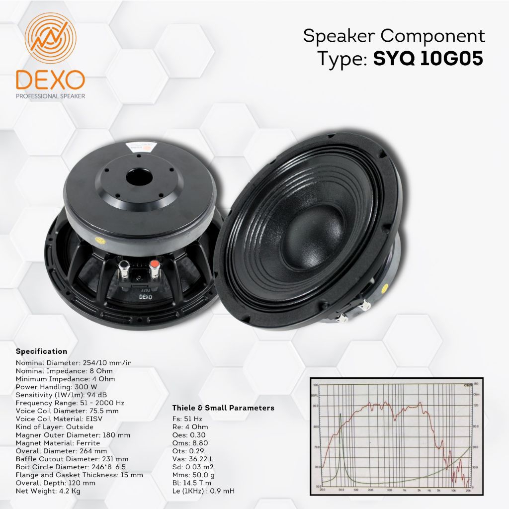 SPEAKER 10IN DEXO / SPEAKER 10G05 DEXO / SPEAKER 10G05-16 DEXO / SPEAKER DEXO