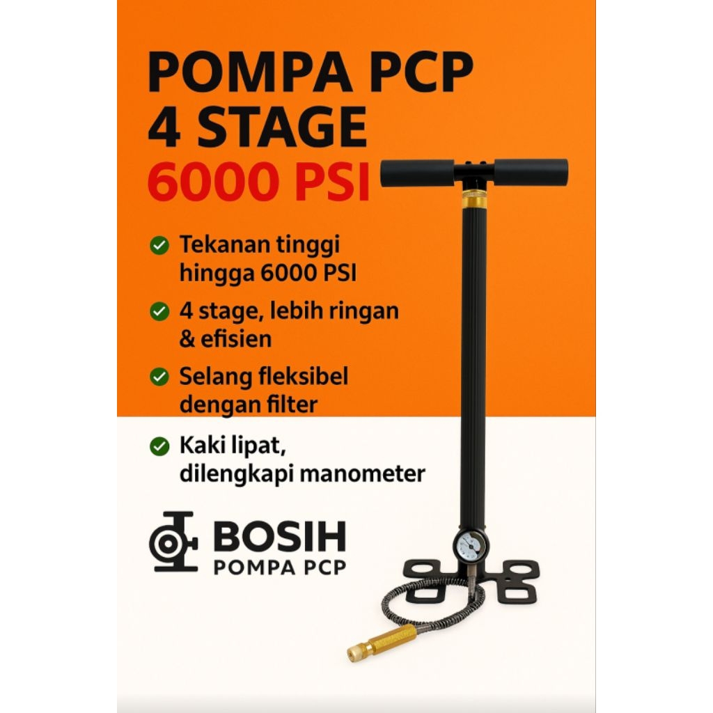 Pompa PCP AGH 4 Stage 6000 PSI – Pompa PCP Kaki Lipat Harga Terjangkau