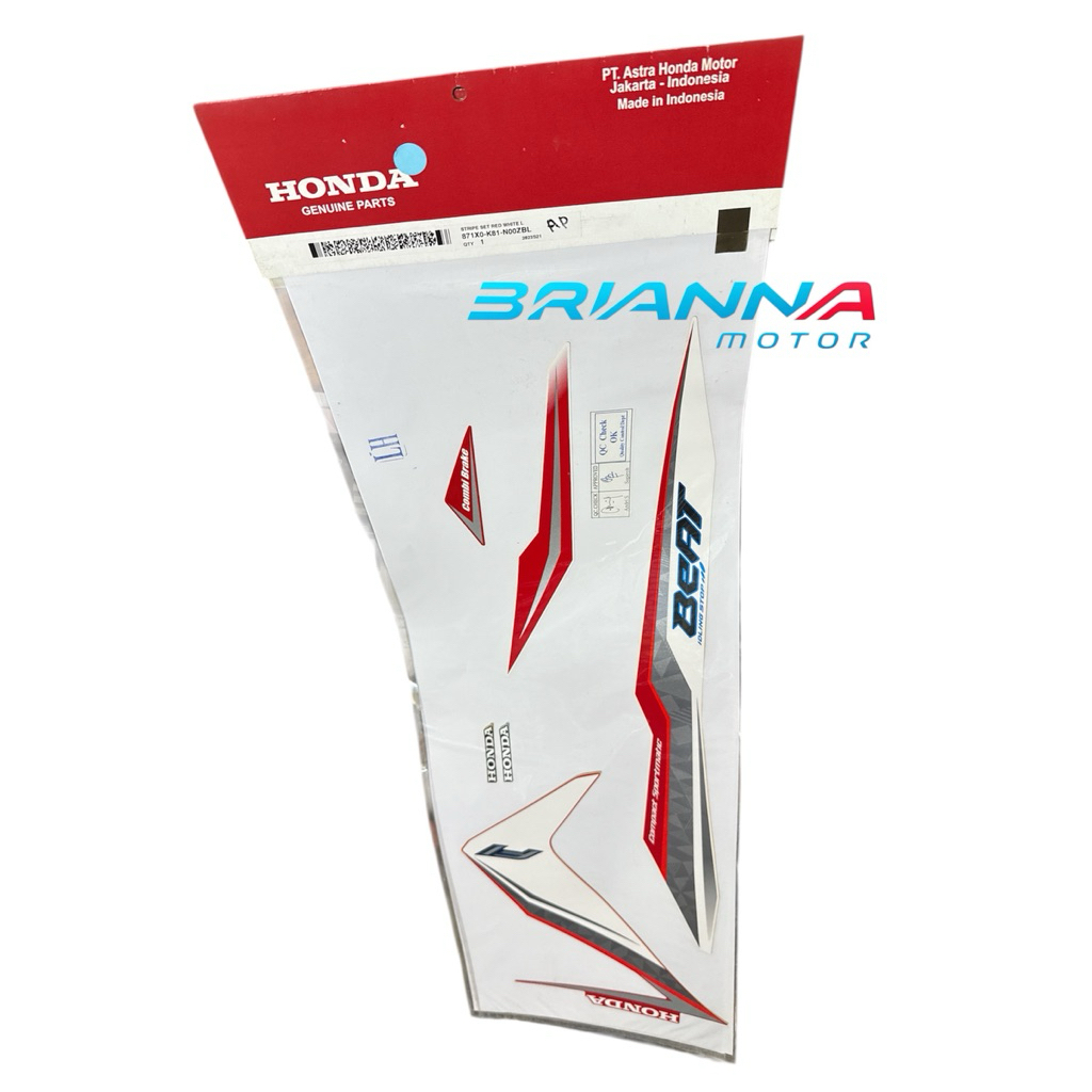 STRIPING SET KIRI MERAH PUTIH BEAT ECO K81 871X0 K81 N00ZBL