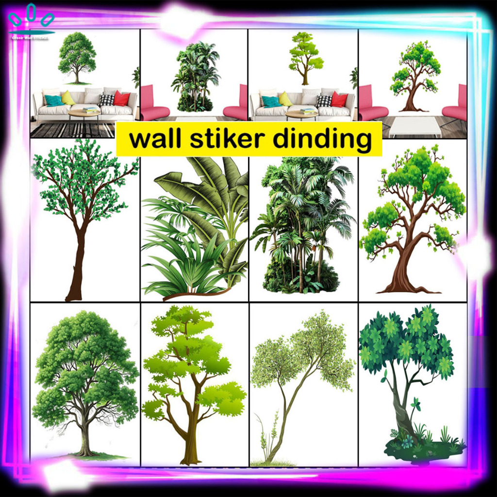 Wall Stiker Besar/Jumbo(bukan stiker kecil)/Stiker Dinding/Stiker Tranparant/Stiker Cuting Motif Poh
