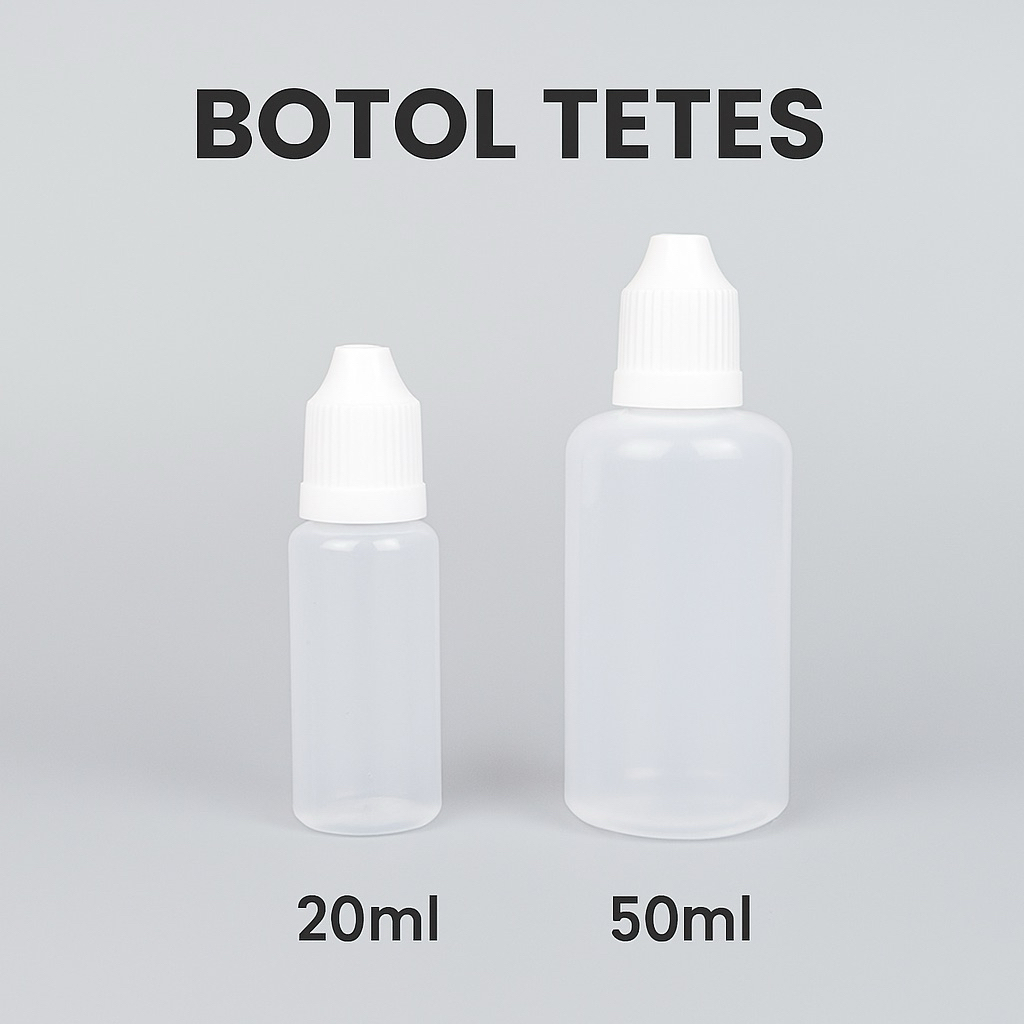 Botol Tetes Plastik LDPE 20ml dan 50ml | Botol Lentur Bisa Dipencet